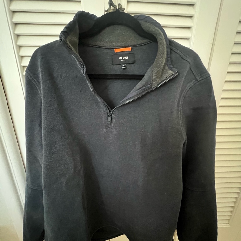 Jack Spade Men's Black Zip-Up Sweater